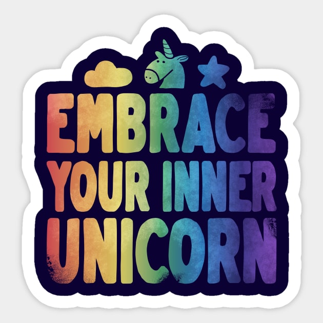 Embrace Your Inner Unicorn Sticker by DK7